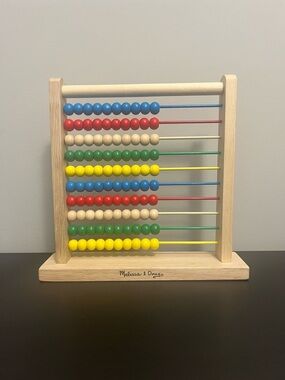 Melissa & Doug Wooden Abacus Classic Toy Counting Fine Motor Colors Learning 3+